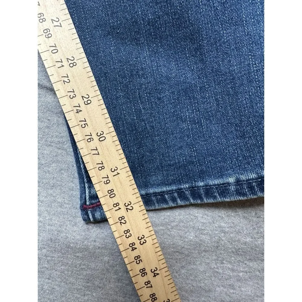 True Religion Jeans Men's Rocco SN Flap Relaxed Skinny Size 34x32 NWT Red Stitch